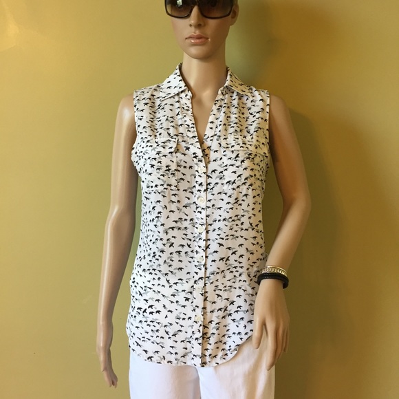 New York & Company Tops - Button Front Sleeveless Blouse